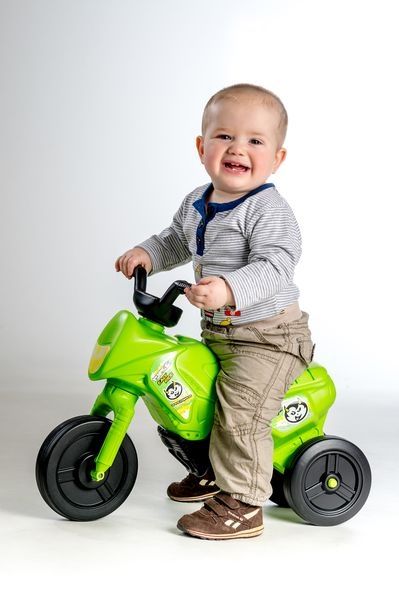 Teddies Odrážedlo Enduro Yupee zelené malé plast výška sedadla 26cm nosnost do 25kg od 12 měs - obrázek 3