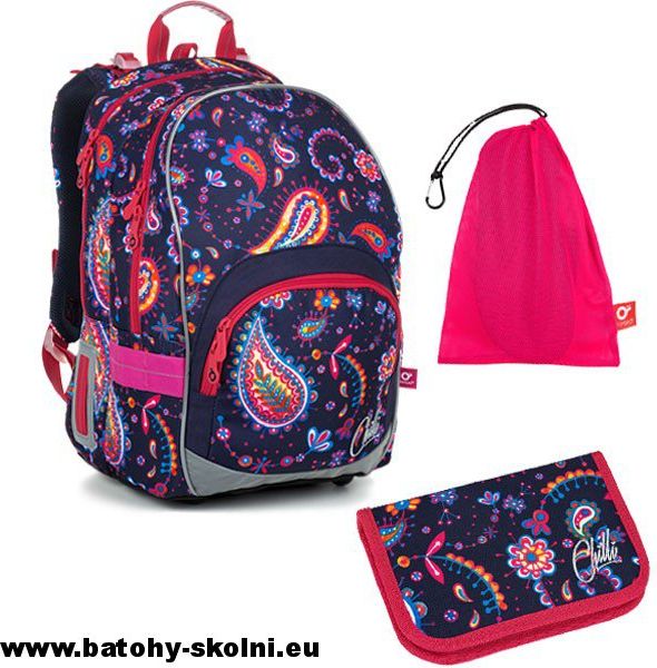 Školní batoh Flóra Topgal 3 dílný set KIMI 19010 Medium - obrázek 1