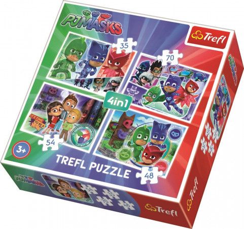 TREFL Puzzle Pyžamasky 4v1 (35,48,54,70 dílků) - obrázek 1