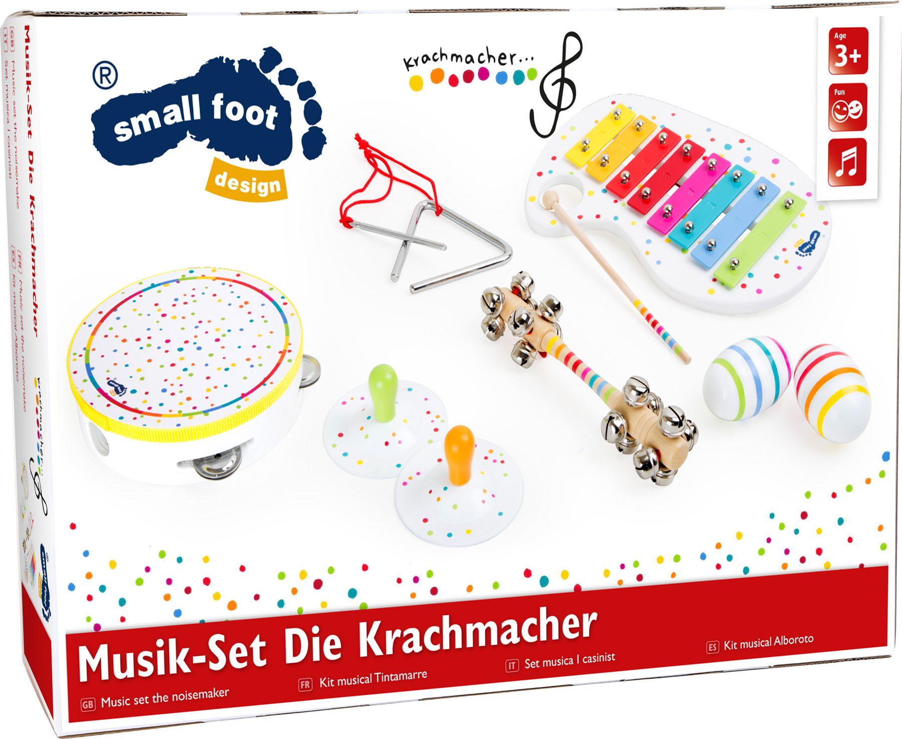 Small Foot Dřevěný muzikální hudební set s puntíky - obrázek 2