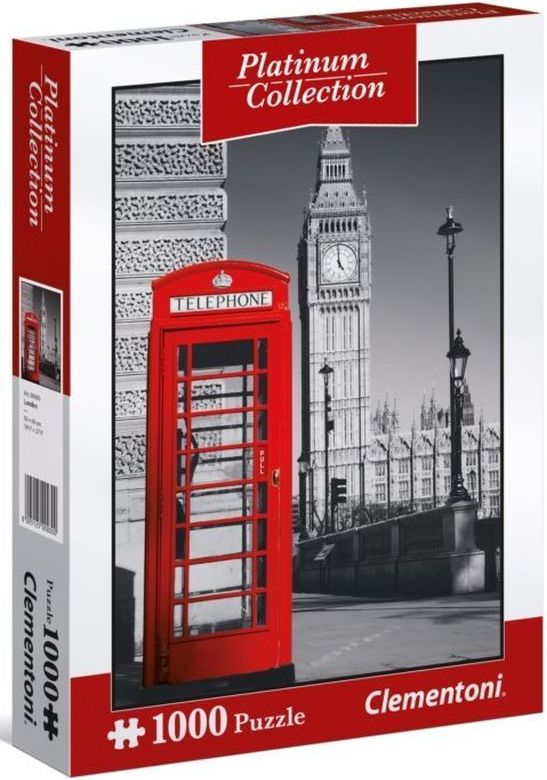 Clementoni Metalické puzzle Londýnská telefonní budka 1000 dílků - obrázek 1