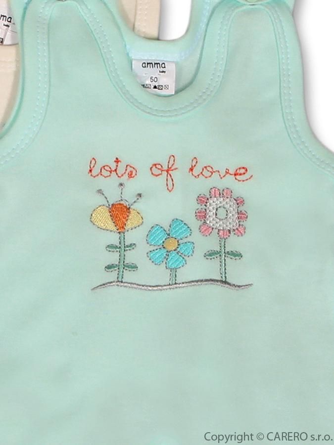 Kojenecké dupačky vel. 80 Amma Flower - 5 ks - obrázek 2