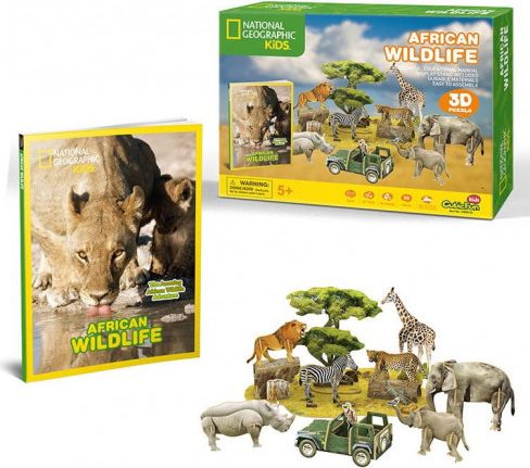 CUBICFUN 3D puzzle Africká divočina 69 dílků - obrázek 1