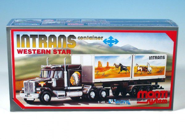 Stavebnice Monti 25 Intrans Container Western star 1:48 - obrázek 1