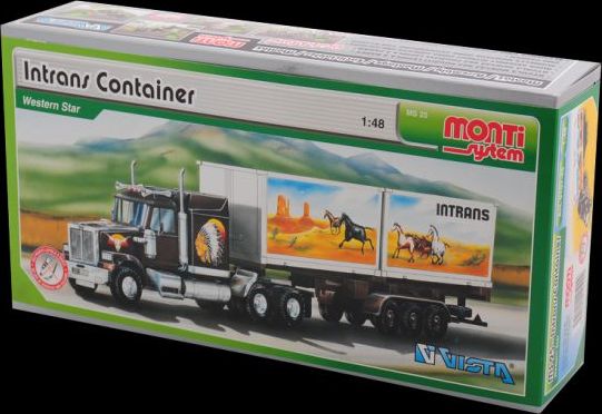 Stavebnice Monti 25 Intrans Container Western star 1:48 - obrázek 3