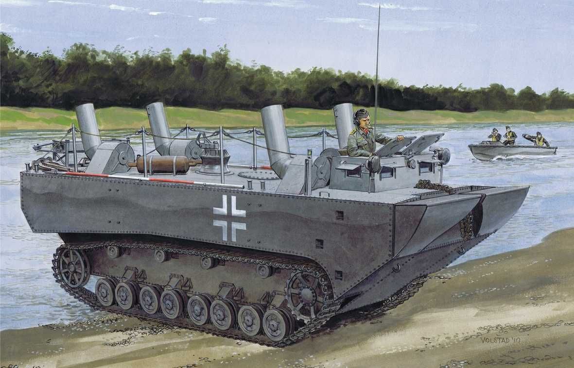 DRAGON Model Kit military 6625 - Panzerfähre Gepanzerte Landwasserschlepper Prototype Nr. 1 (1:35) - obrázek 2