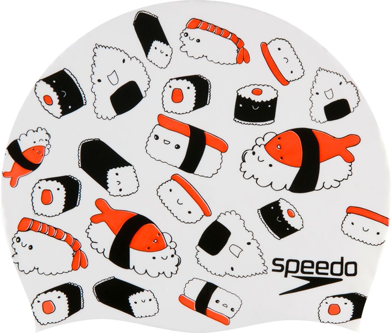 Speedo Junior Slogan Cap - white/red uni - obrázek 1