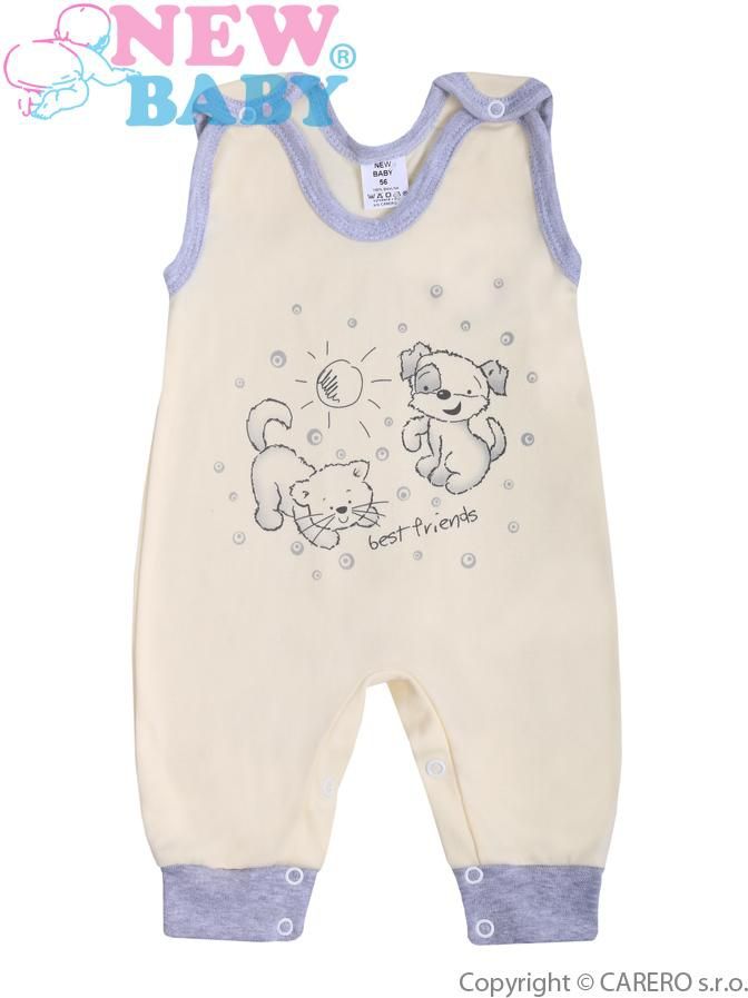 Kojenecké dupačky New Baby Kamarádi smetanové 74 (6-9m) - obrázek 1
