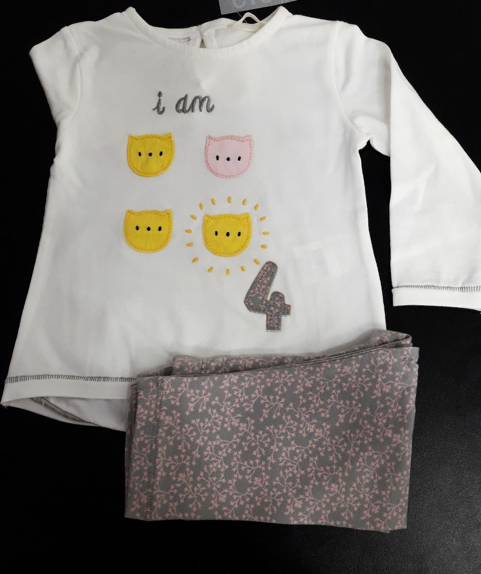 Set - prodloužené triko a legínky Cigit Kids 104 - obrázek 5