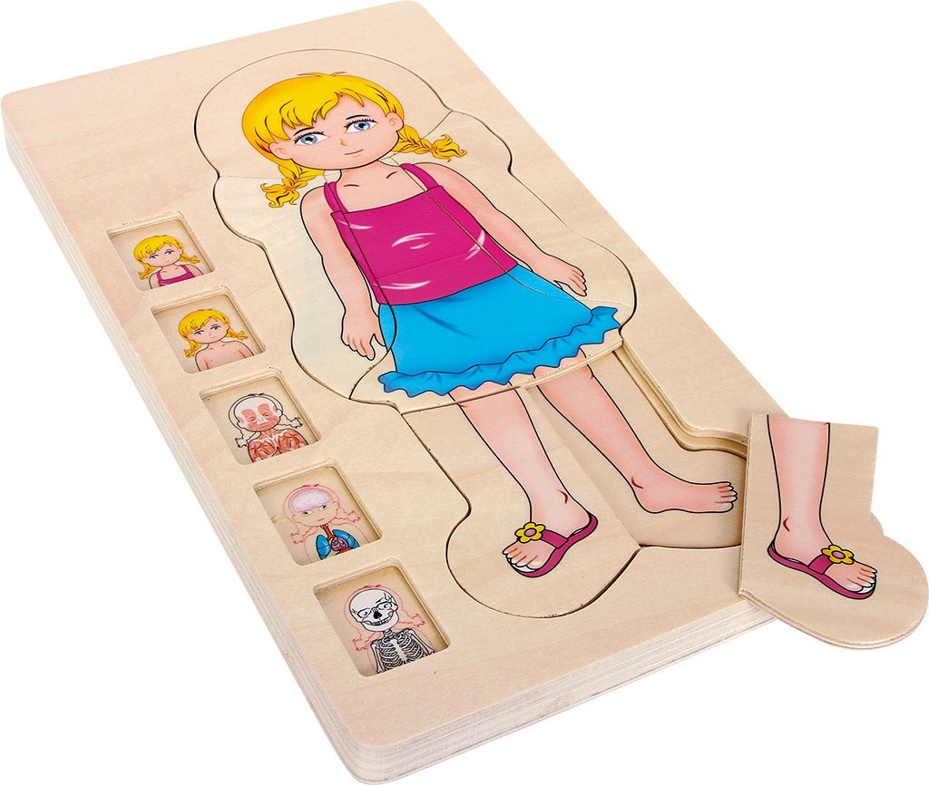 Small Foot Dřevěné puzzle anatomie - obrázek 1