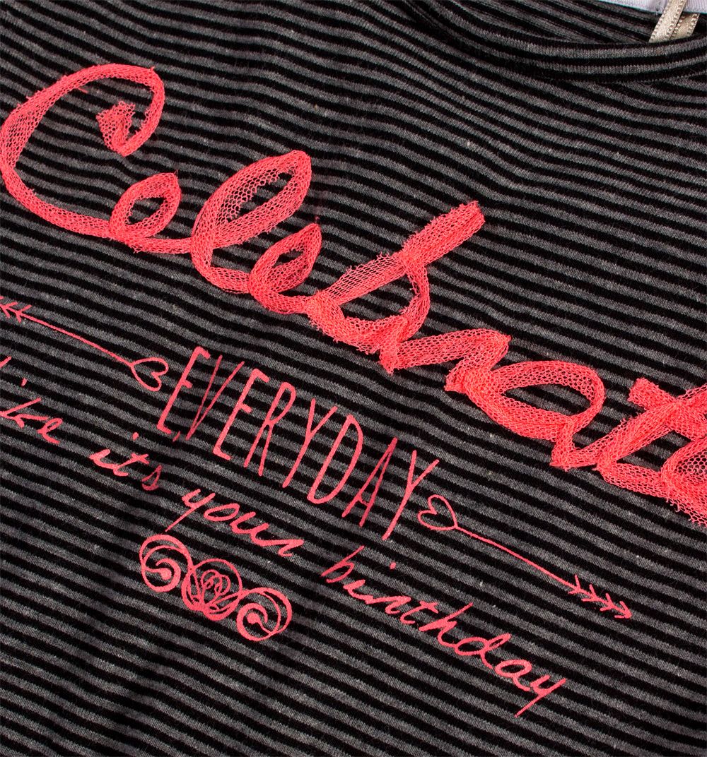 Dětské triko s dlouhým rukávem DIRKJE CELEBRATE černé Velikost: 80 - obrázek 2