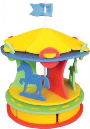 MALÝ GÉNIUS 3D puzzle Kolotoč 27 dílků - obrázek 1