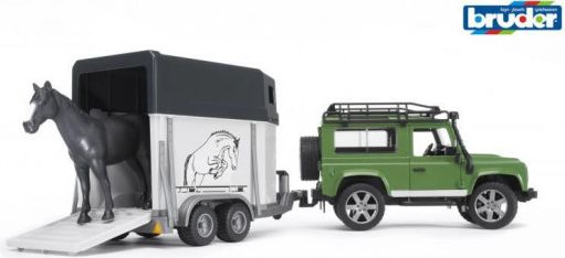 Užitkové vozy - Land Rover s přívěsem pro přepravu koní včetně 1 koně 1.16 - obrázek 1