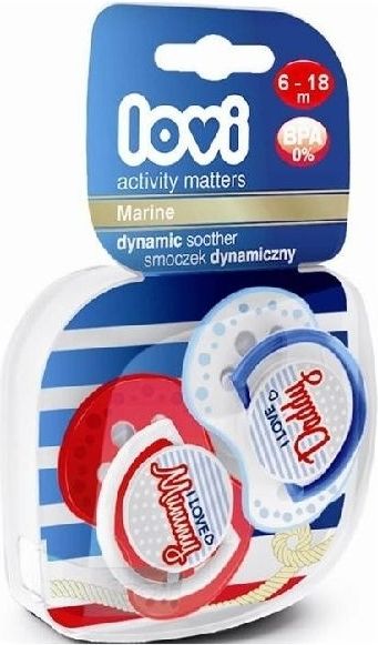Lovi Lovi dudlíky 6-18m + řetízek MARINE - Dárkový set - obrázek 2