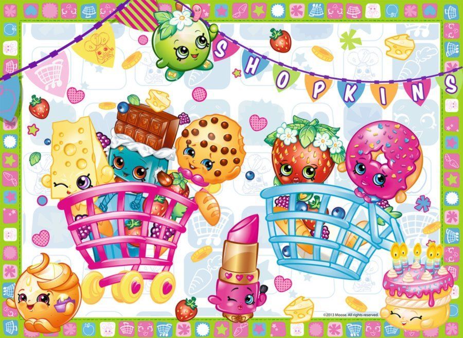 RAVENSBURGER Puzzle Shopkins XXL 100 dílků - obrázek 1