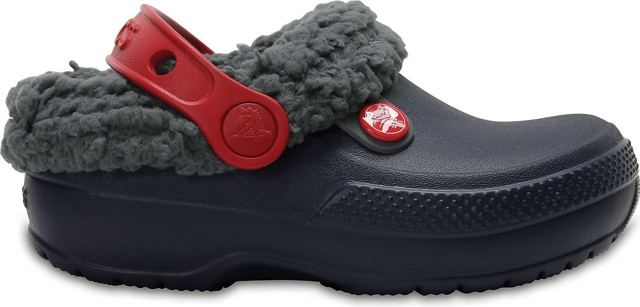 Crocs dětské zateplené pantofle Classic Blitzen Navy/Slate Grey - 24/25 - obrázek 2