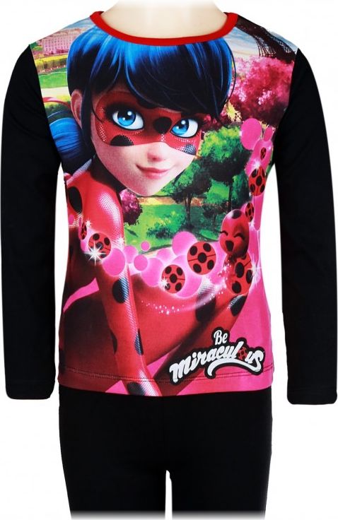Setino - Dívčí pyžamo Kouzelná beruška (Ladybug) - černé - vel. 116 - obrázek 2