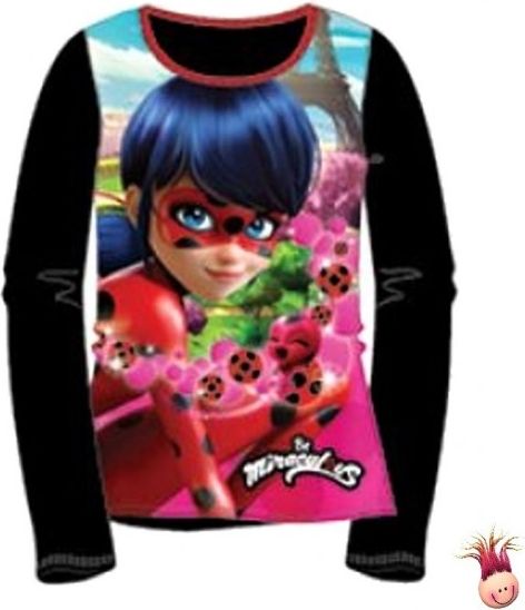 Setino - Dívčí pyžamo Kouzelná beruška (Ladybug) - černé - vel. 116 - obrázek 4