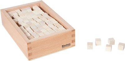 Krabička s 273 dřevěnými kostičkami 1x1x1 cm - obrázek 1