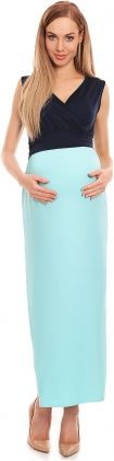 Be MaaMaa Těhotenské letní šaty - granát/modré - obrázek 1