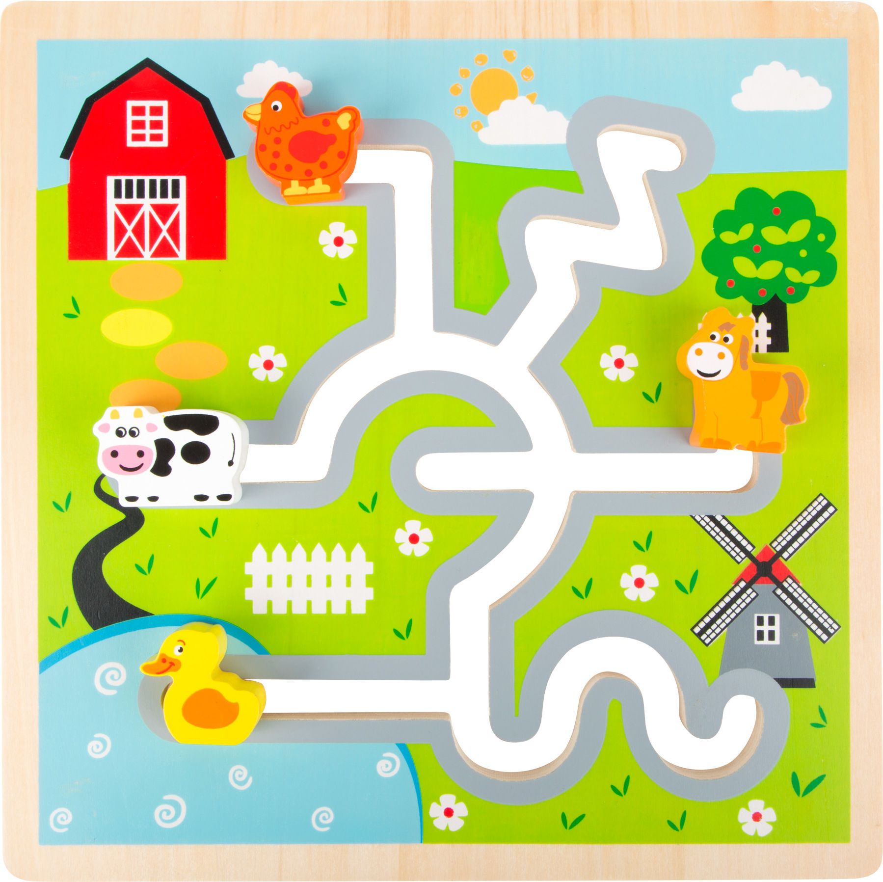 SMALL FOOT BY LEGLER Small Foot Dřevěné posuvné puzzle Farma - obrázek 1