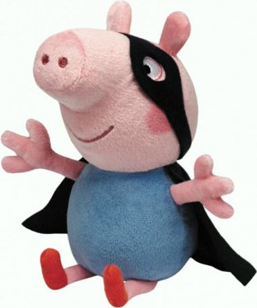 Plyš Beanie Babies Lic Peppa Pig - George Superhero - obrázek 1