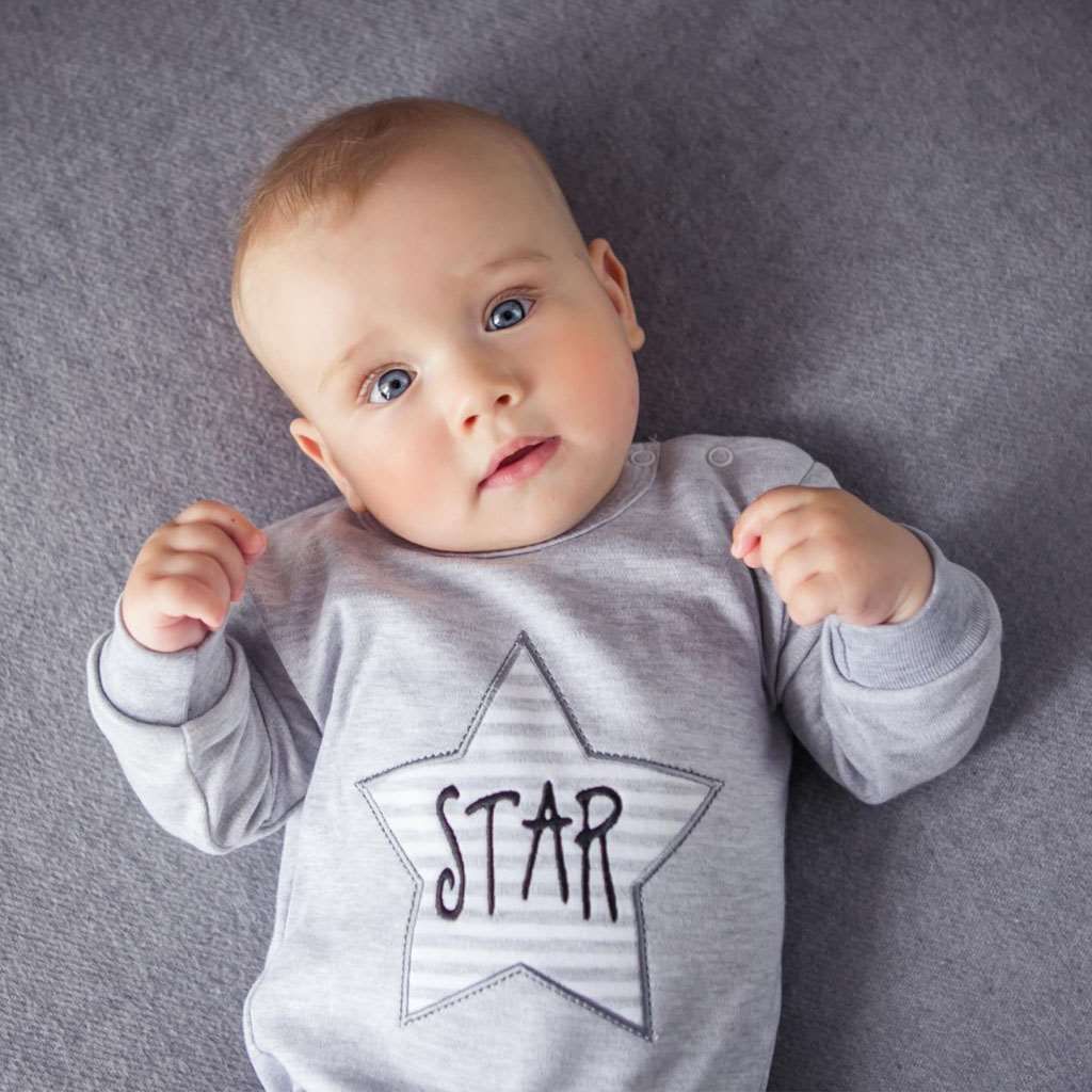 Kojenecké body s dlouhým rukávem Koala Star s pruhy 80 (9-12m) - obrázek 3