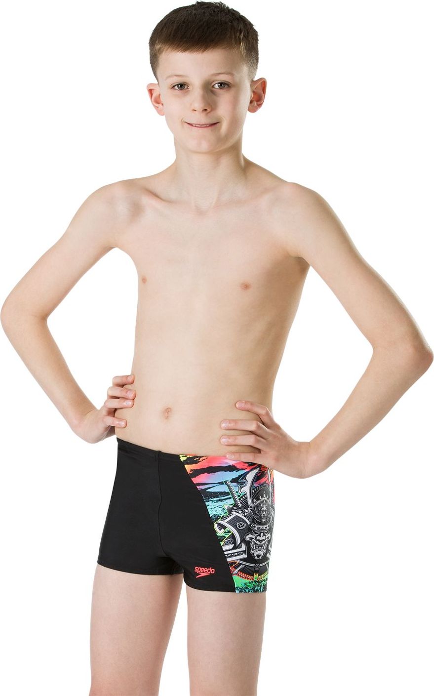 Speedo NeonSamurai Digital Aquashort - black/green 104 - obrázek 2