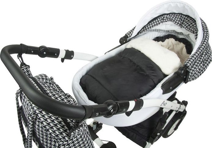 Baby Nellys Fusák Delux Baby Nellys ® s kožešinkou 105x50cm - grafit - obrázek 3