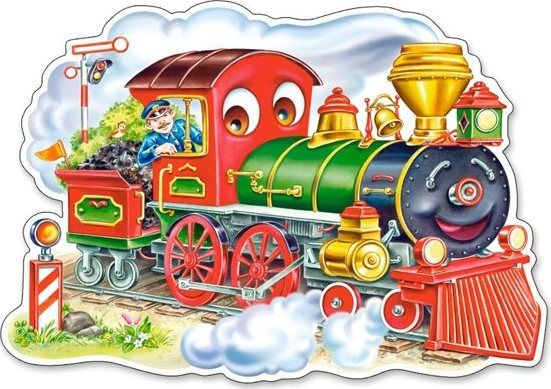 CASTORLAND Puzzle Veselá mašinka MAXI 12 dílků - obrázek 1