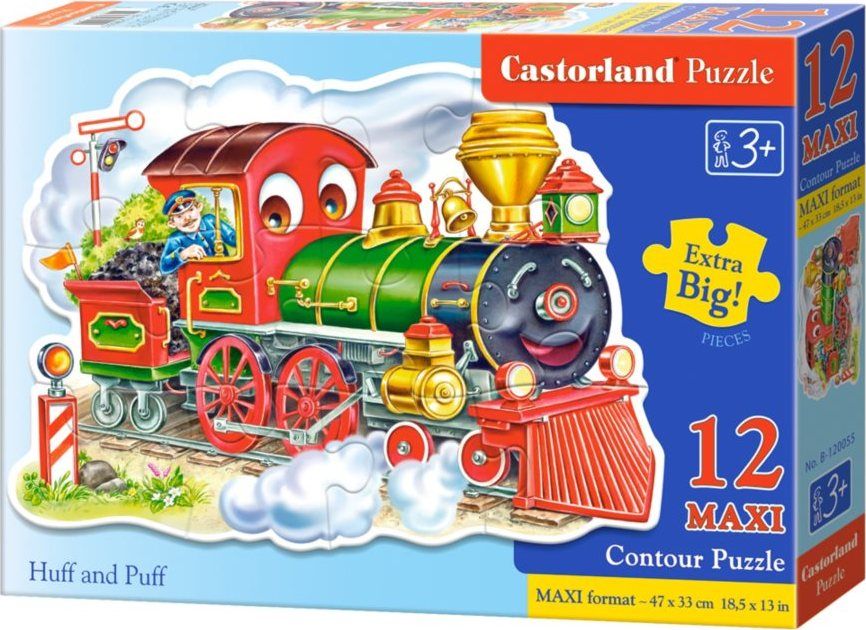 CASTORLAND Puzzle Veselá mašinka MAXI 12 dílků - obrázek 2