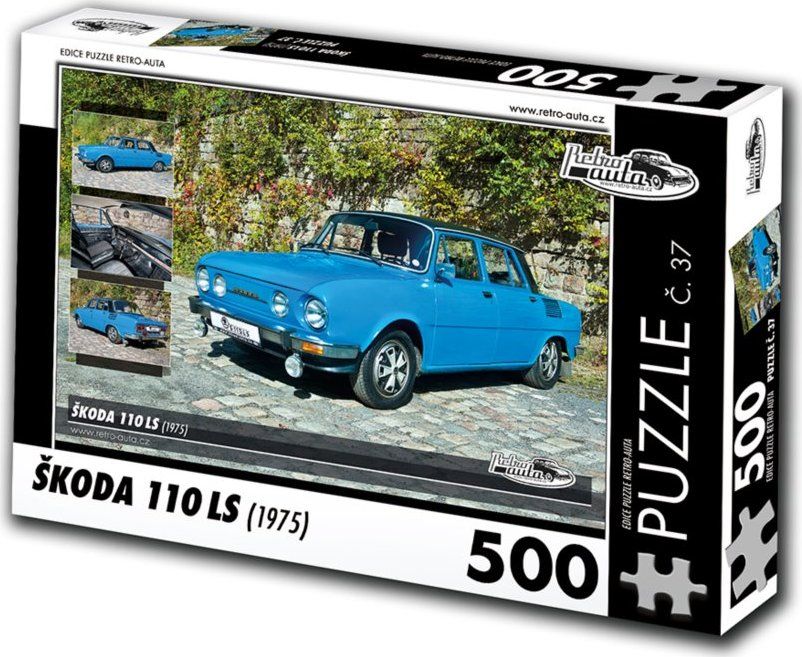 RETRO-AUTA Puzzle č. 37 Škoda 110 LS (1975) 500 dílků - obrázek 1