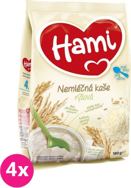 4x HAMI Rýžová (180 g) - nemléčná kaše - obrázek 1