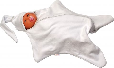 Zavinovací osuška Baby Nellys - bílá - obrázek 1