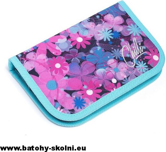 Školní penál Topgal CHI 893 H Pink Květy - obrázek 1