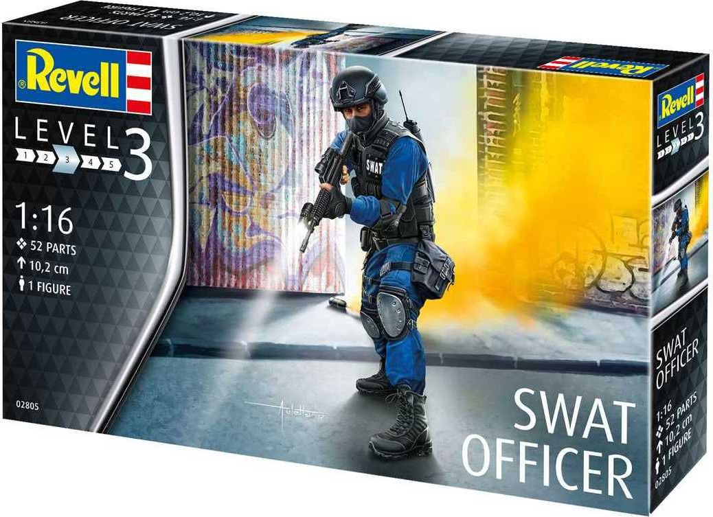 REVELL Plastic ModelKit figurka 02805 - SWAT Officer (1:16) - obrázek 2