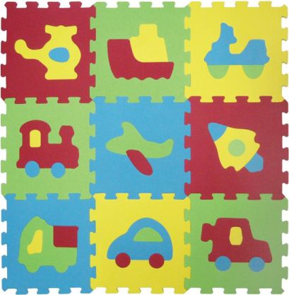 Ludi Puzzle pěnové 84x84 cm dopravní prostředky - obrázek 1