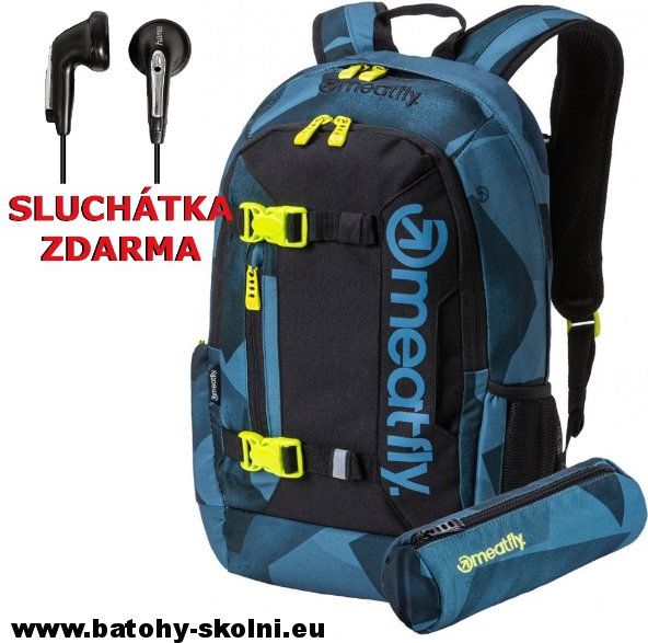 Studentský batoh Meatfly Basejumper 5 A Shade Mono Steel Black - Doprava Zdarma - obrázek 1