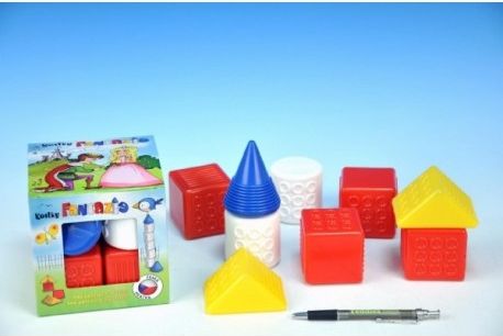 Kostky kubus Fantazie plast 9ks v krabičce 6m+ - obrázek 1