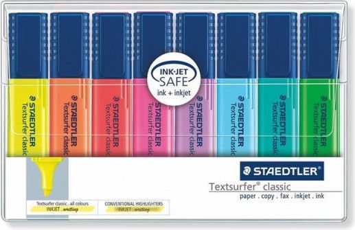 Zvýrazňovač "Textsurfer classic 364", sada, 8 barev, 1-5 mm, STAEDTLER, set 8 ks - obrázek 1