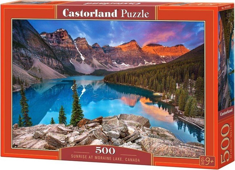 CASTORLAND Puzzle Svítání u Moraine Lake, Kanada 500 dílků - obrázek 2