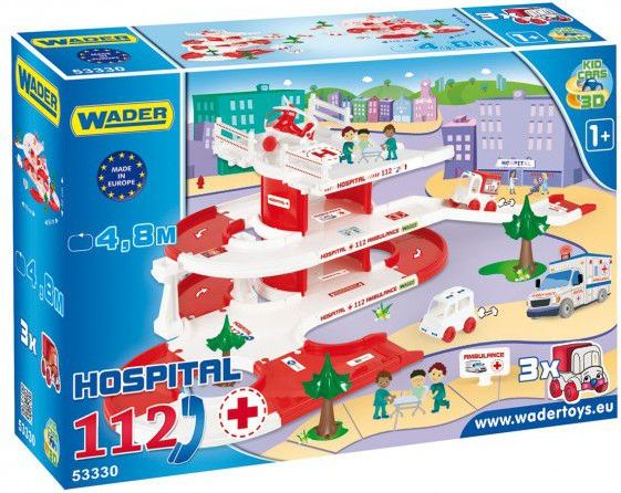 Teddies Kid Cars 3D Wader 47956 Nemocnice plast 4,8m - obrázek 3