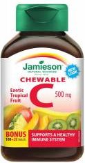 Jamieson Vitamín C 500 mg tropické ovoce 120 cucacích tablet - obrázek 1