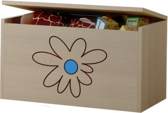 BabyBoo Box na hračky, truhla Květinka modrá - obrázek 1