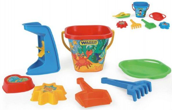 Wader Sada na písek 7ks plast 18x29cm v síťce - obrázek 1