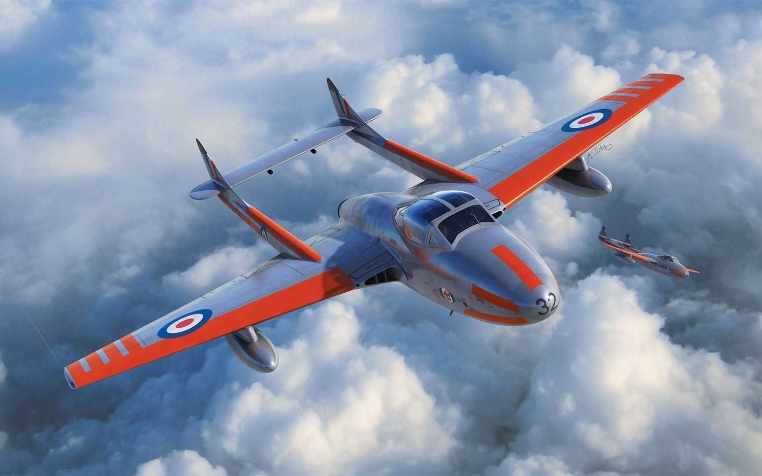 AIRFIX Classic Kit letadlo A02058A - deHavilland Vampire T.11 / J-28C (1:72) - obrázek 5