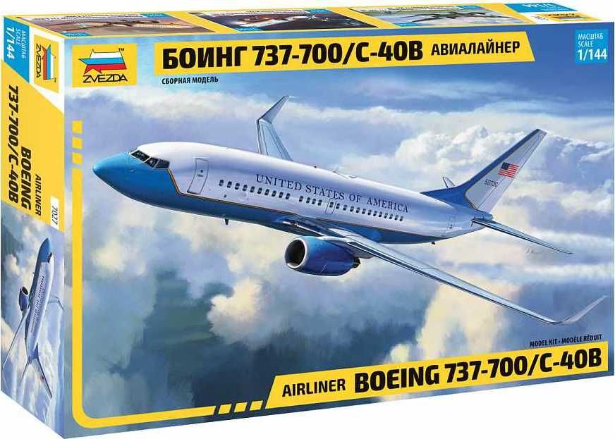 ZVEZDA Model Kit letadlo 7027 - Boeing 737-700/C-40B (1:144) - obrázek 1