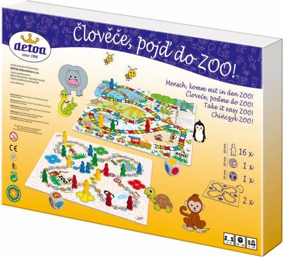Člověče, pojď do ZOO! společenská hra v krabici 33,5x23x3,5cm - obrázek 2