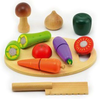 Teddies Zelenina krájecí s prkénkem dřevo 16ks - obrázek 3