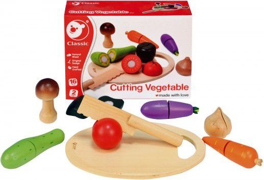 Teddies Zelenina krájecí s prkénkem dřevo 16ks - obrázek 5